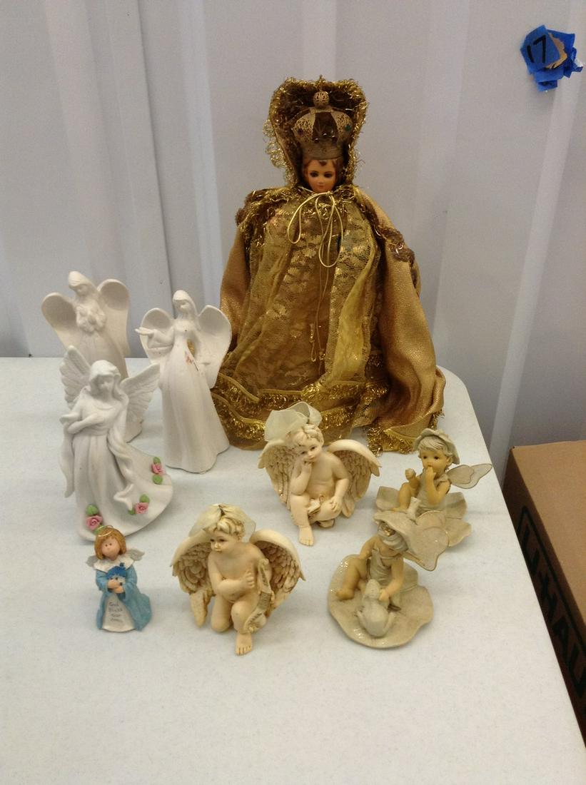 Large amount of angel figures and religious statue (1 of 1)