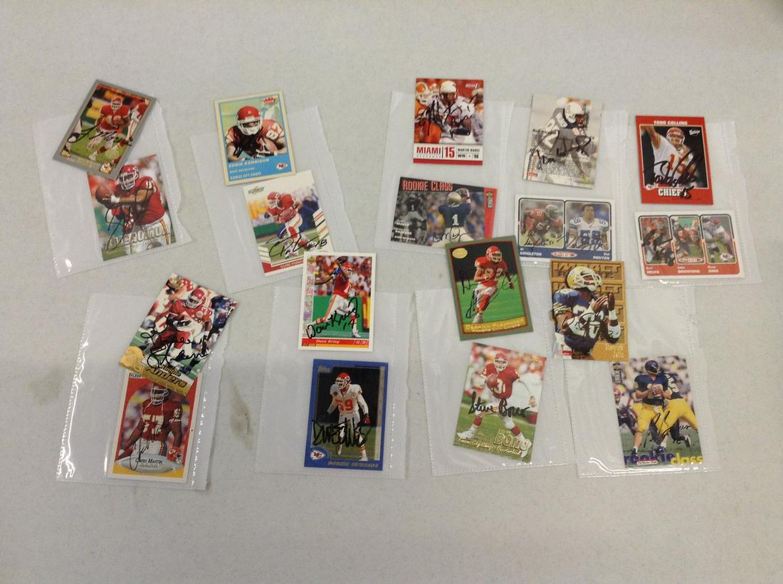 Lot of signed football cards (1 of 1)