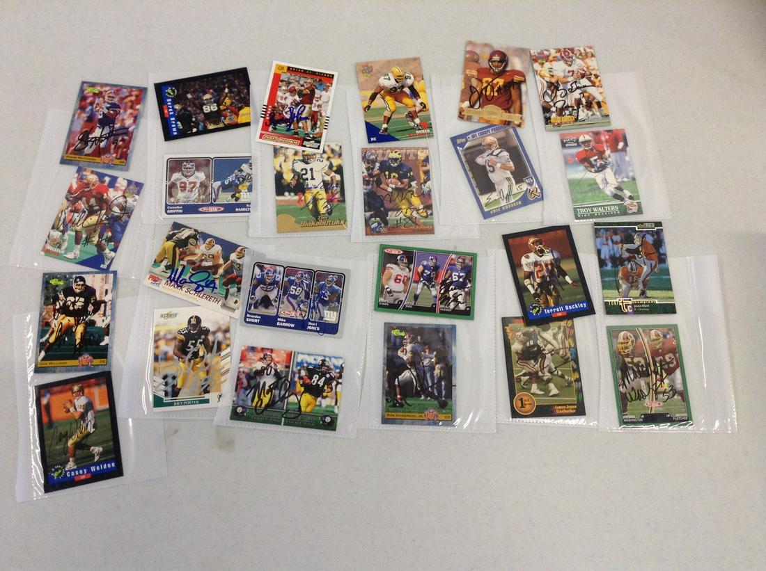 lot of signed football cards (1 of 1)