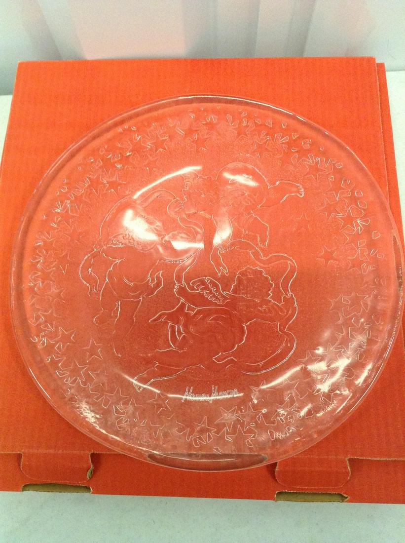 Neiman Marcus Glass Plate in box: Neiman Marcus Glass Plate in box