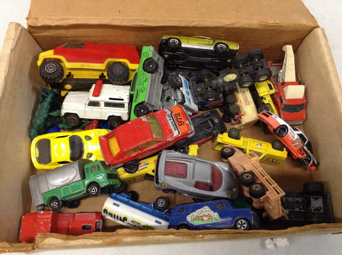 Box of Matchbox, Majorette, and Other Toy Cars (1 of 1)