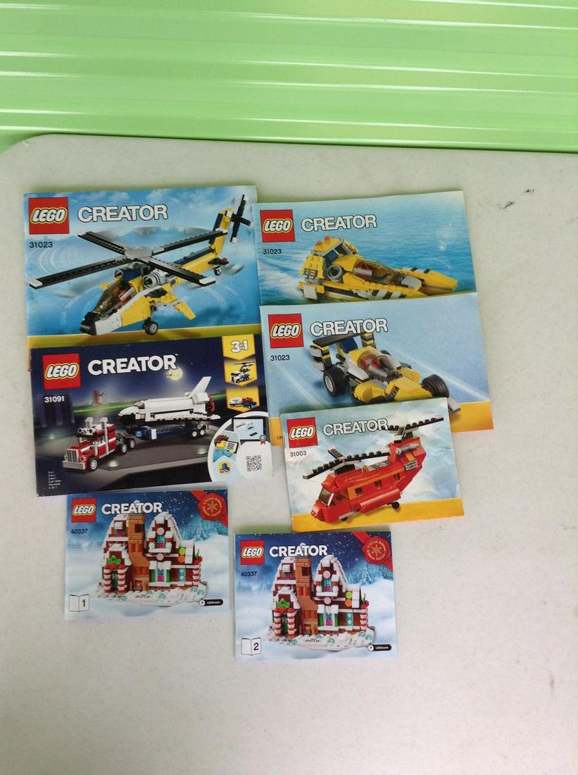 Various Lego Instruction manuals: Various Lego Instruction manuals