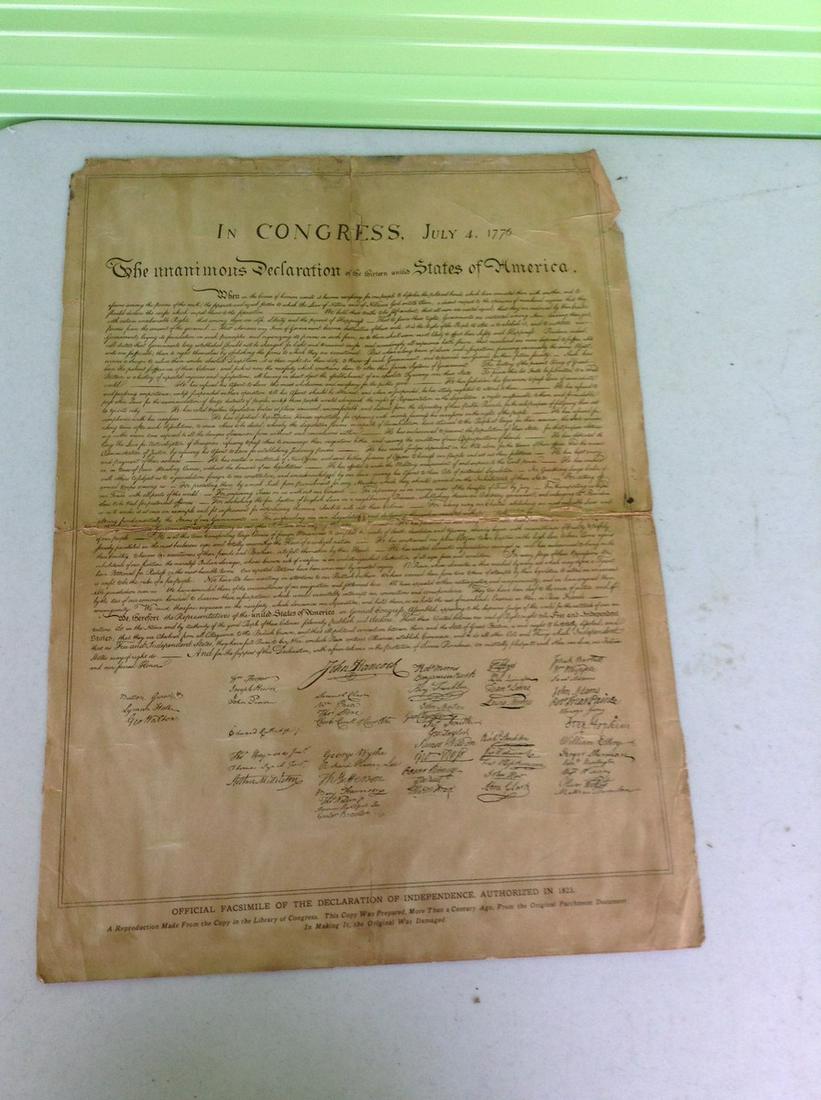 Reprint of the Declaration of Independence: Reprint of the Declaration of Independence