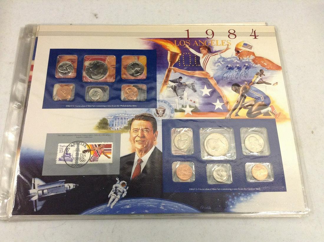 1984 Summer Olympic Games Coin and Stamp Proof Set: 1984 Summer Olympic Games Coin and Stamp Proof Set