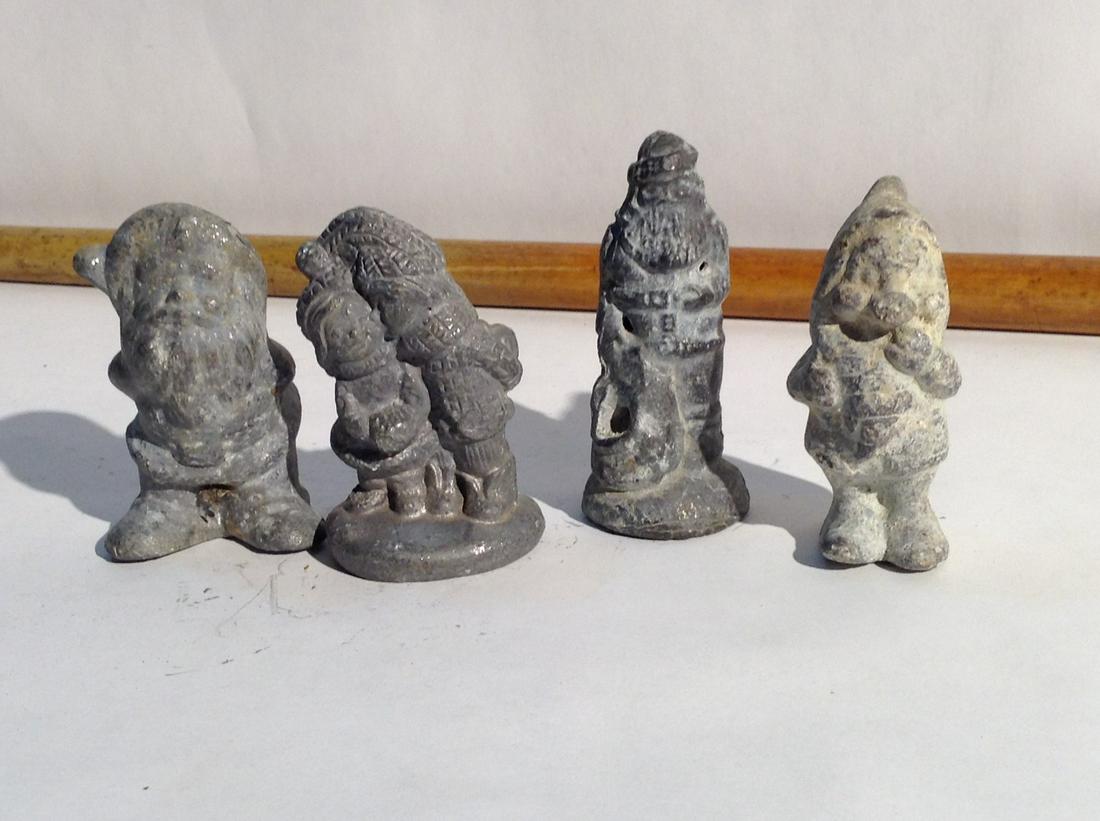 Lot of Lead Santa Clause and Gnomes (1 of 1)
