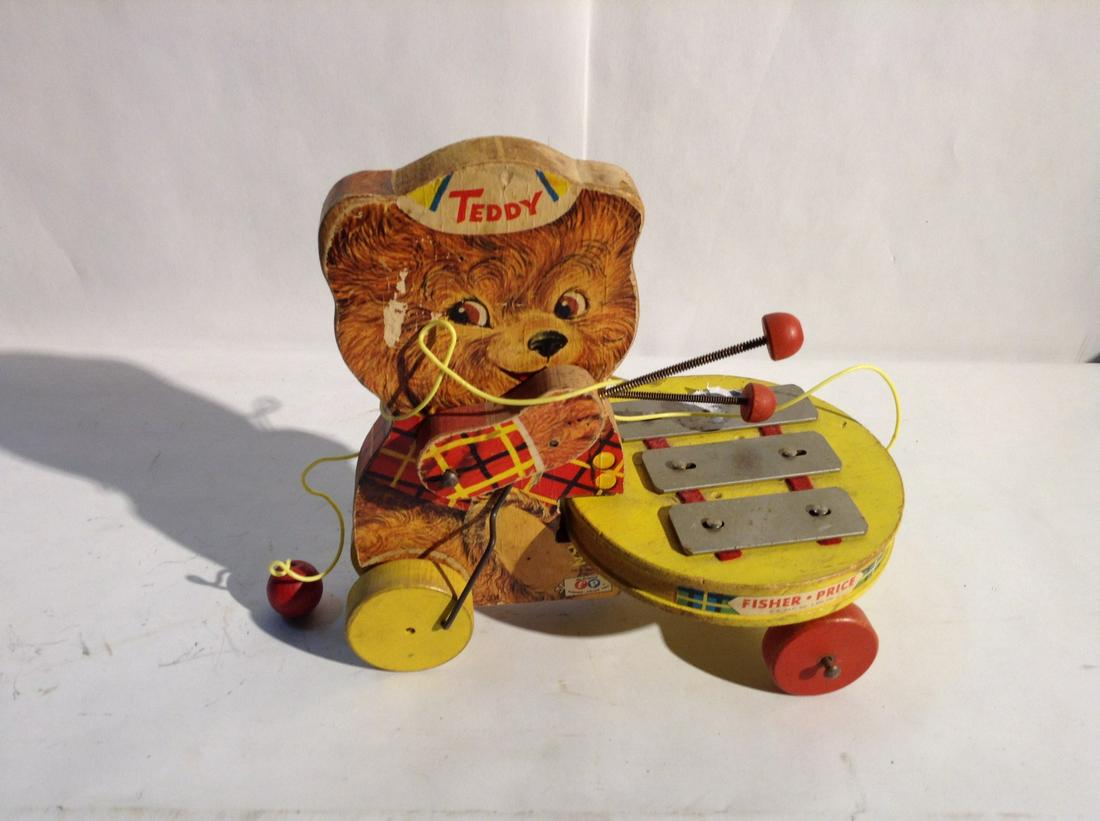 1950's Bear Pull Toy: 1950's Bear Pull Toy