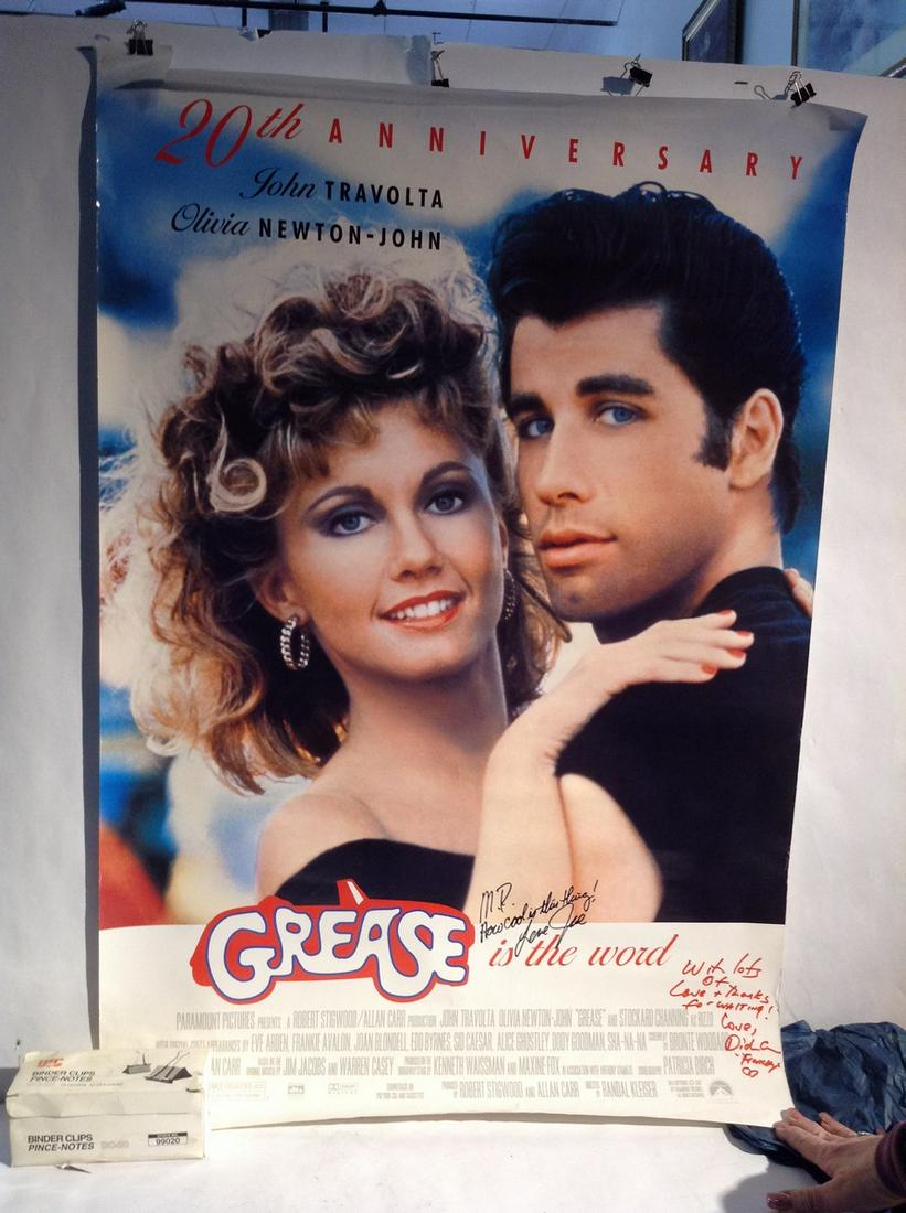 Grease is the word signed movie poster (1 of 1)