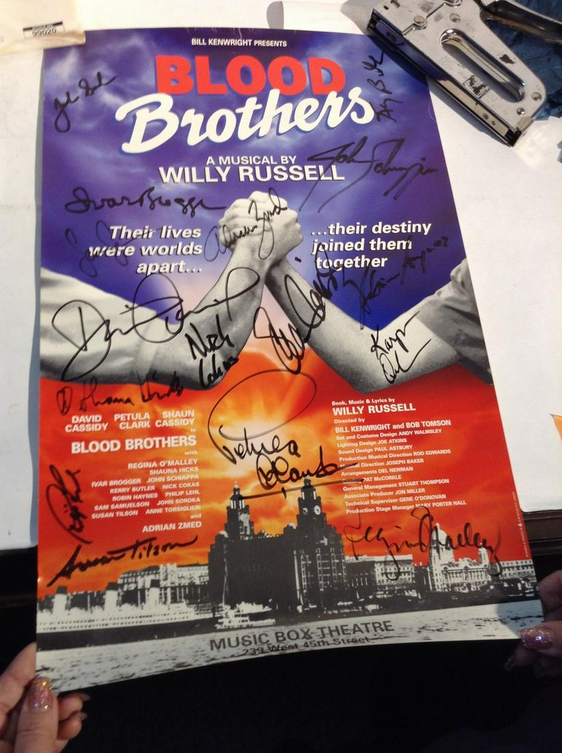 blood brothers signed by cast poster (1 of 1)