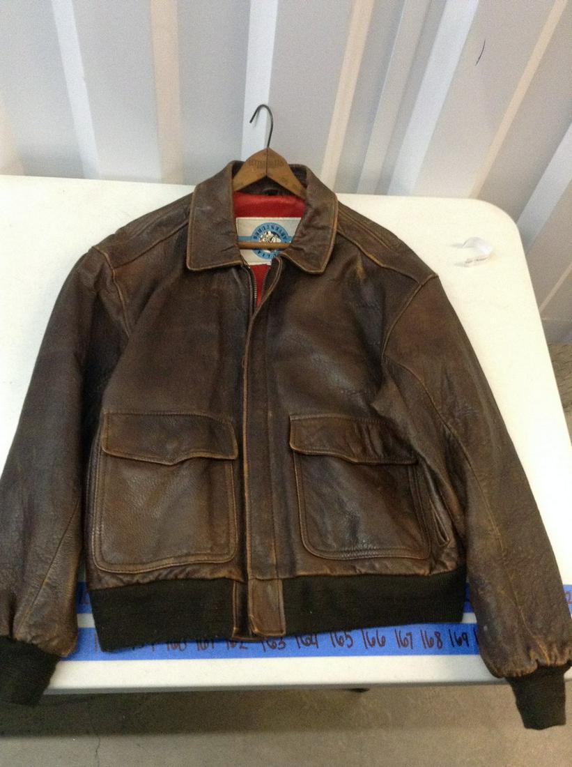 Julian Adventures Vintage Brown Leather Bomber Jacket: Julian Adventures Vintage Brown Leather Bomber Jacket Size Small