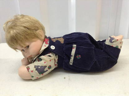 Gustave Wolff Porcelain Baby Boy Collectable Doll: 12"