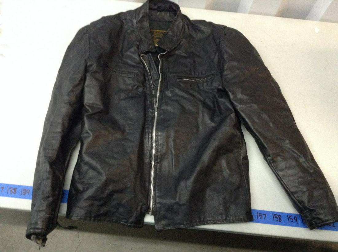 Beau Breed Vintage Black Leather Jacket Size 44: Beau Breed Vintage Black Leather Jacket Size 44