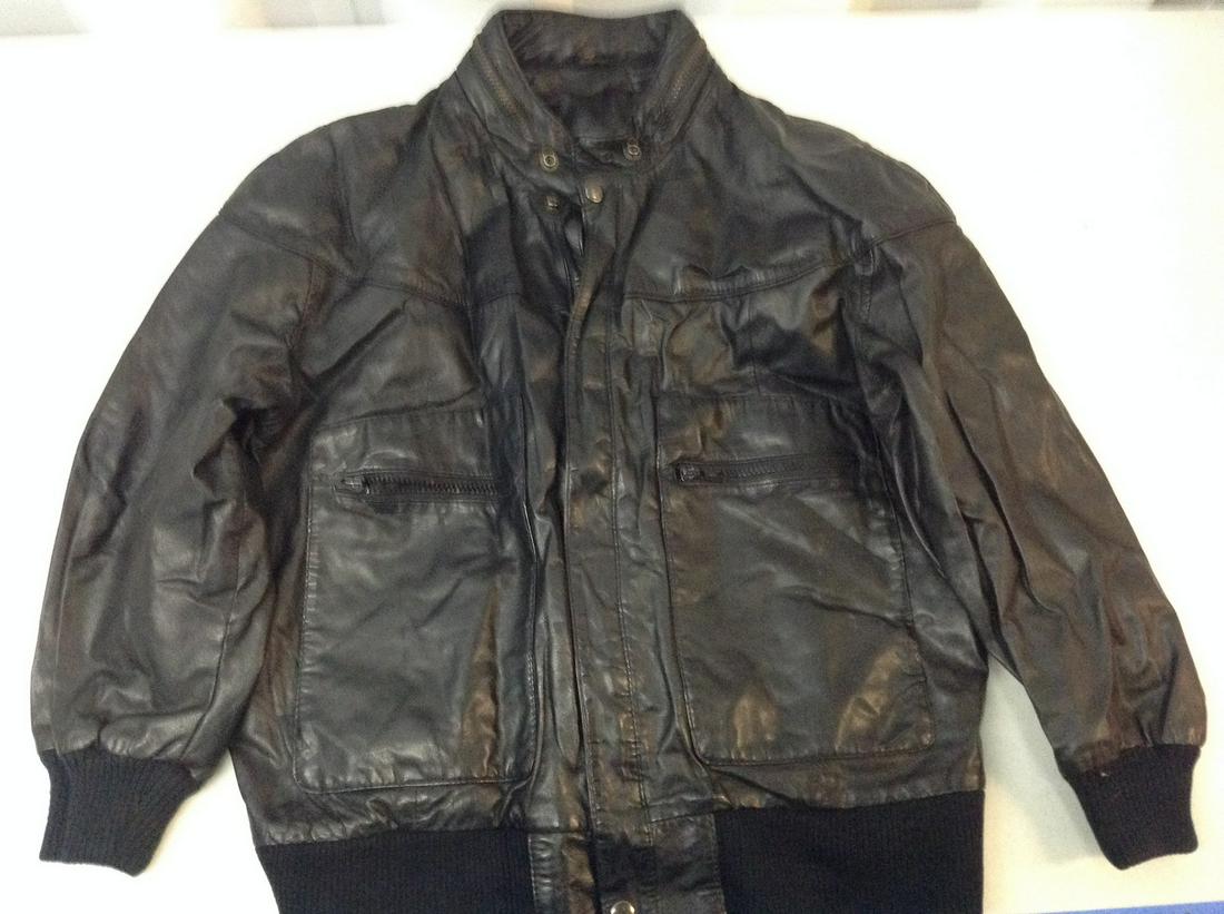 U2 Wear Me Out Vintage Black Leather Jacket Size L: U2 Wear Me Out Vintage Black Leather Jacket Size L
