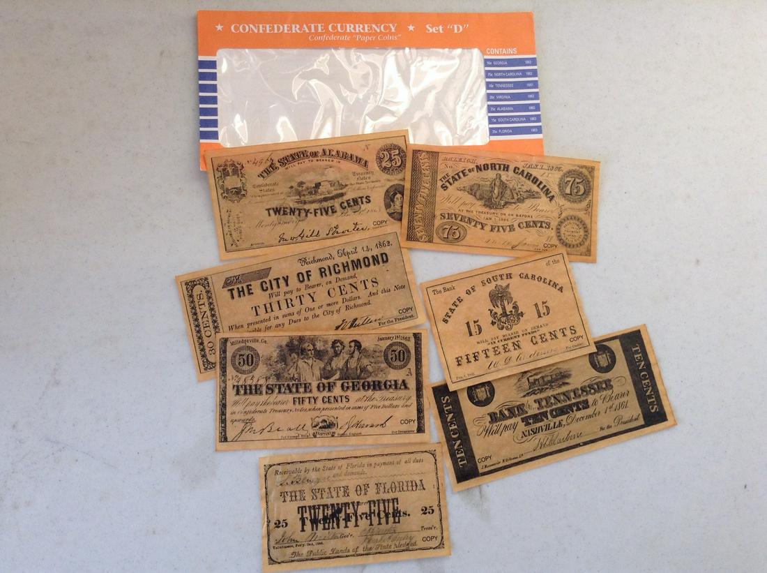 Confederate Currency Set "D": Confederate Currency Set "D"