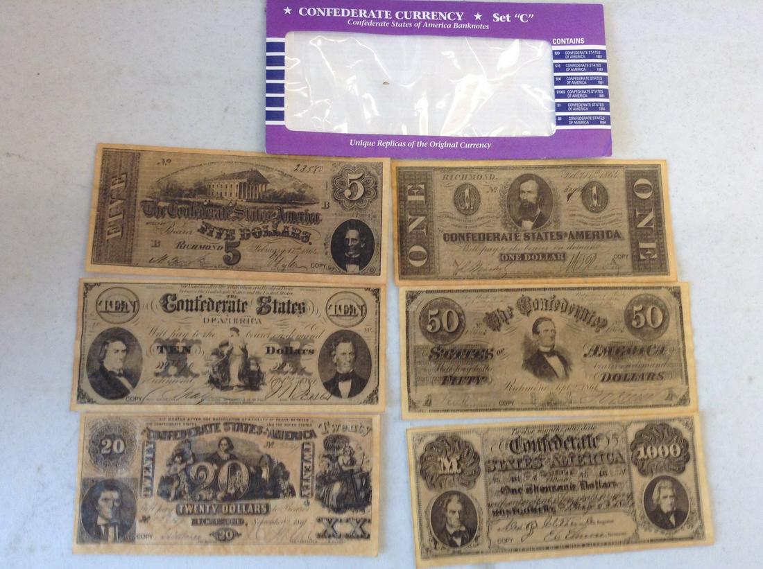 Confederate Currency Set "C": Confederate Currency Set "C"