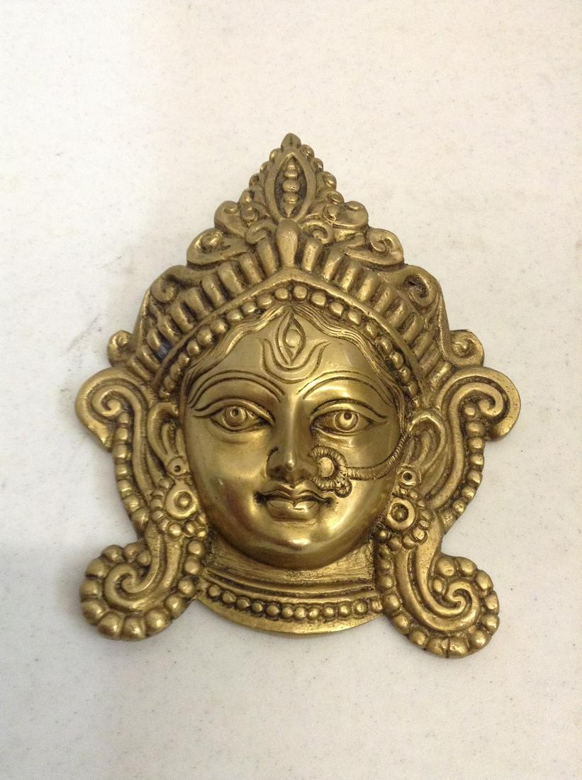 Brass Indian Wall Hanging: 7 in.