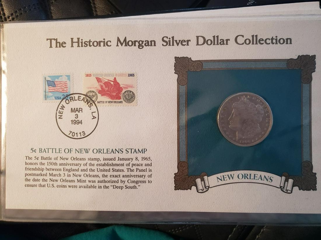 New Orleans Morgan Silver Dollar with stamp (1 of 1)