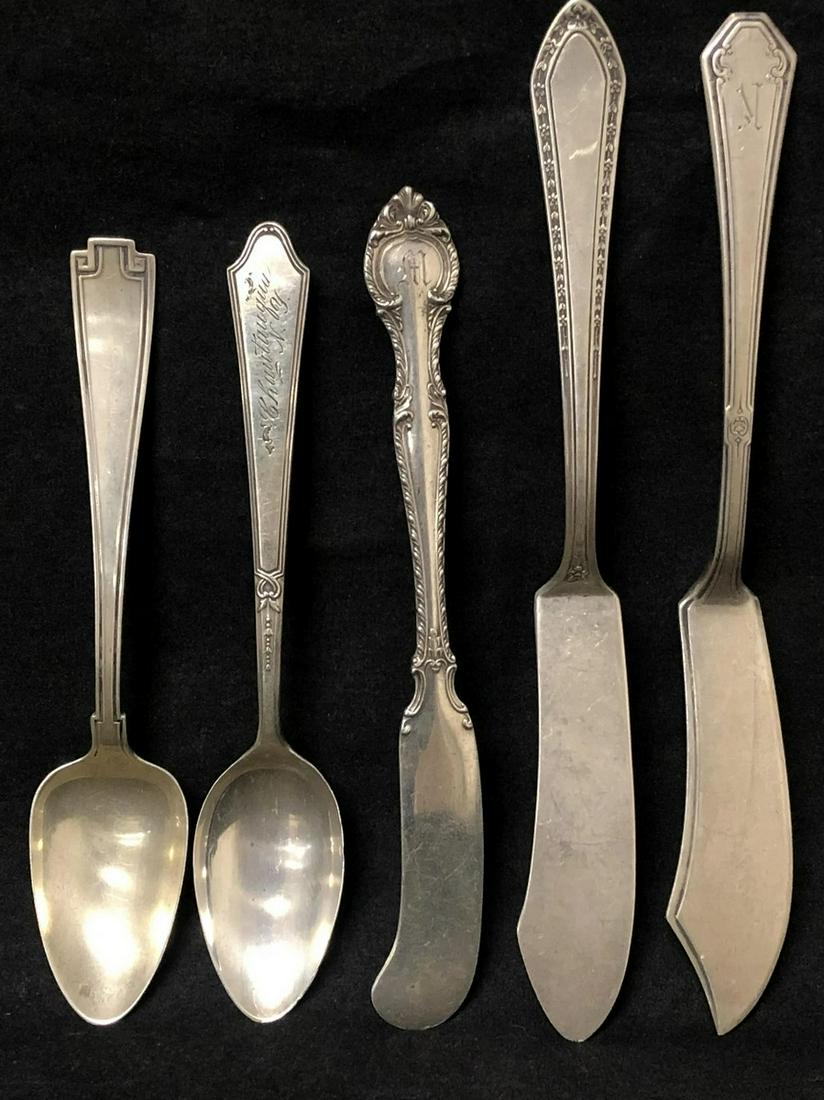 Antique Sterling silverware - (2) Gorham Butter knives, (1 of 1)