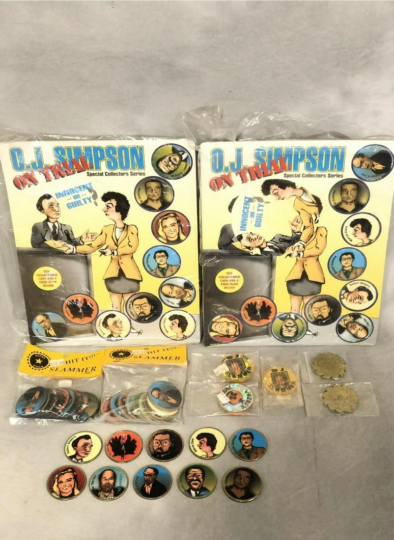 O.J. Simpson slammers, asst bottle caps and more: O.J. Simpson slammers, asst bottle caps and more