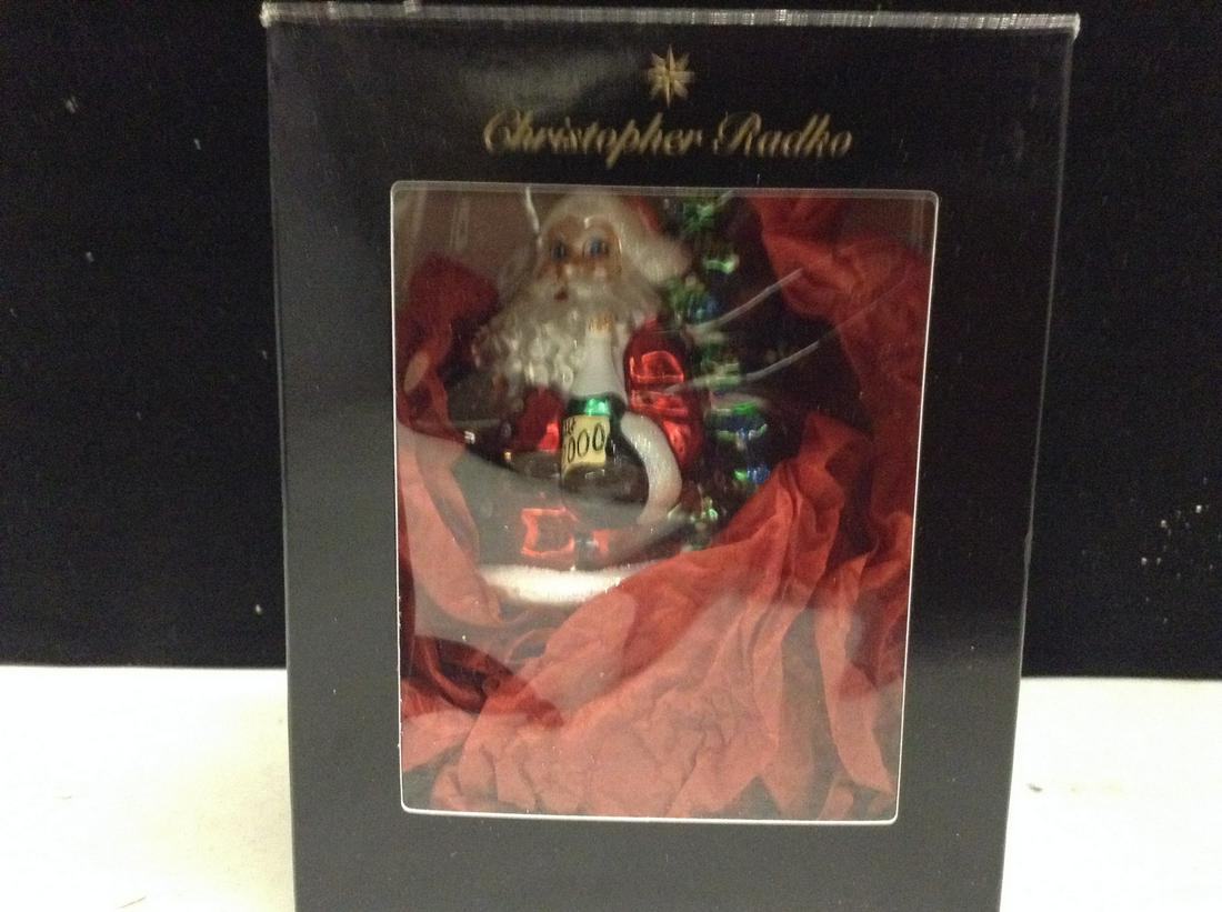 Christopher Radko Santa Ornament in box: Christopher Radko Santa Ornament in box