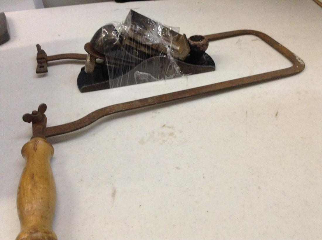 Stanley Wood Plane and Hand Saw without Blade: Stanley Wood Plane and Hand Saw without Blade