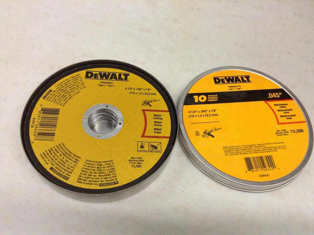 DeWalt 10 Pack Metal Stainless Cutting Discs: DeWalt 10 Pack Metal Stainless Cutting Discs