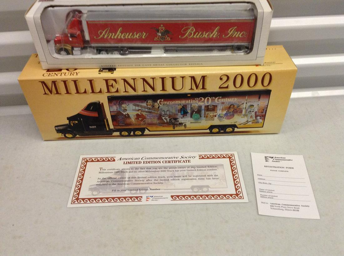 Millennium 2000 with COA and LImited Edition Die Cast: Millennium 2000 with COA and LImited Edition Die Cast Metal Anheuser Busch Inc.
