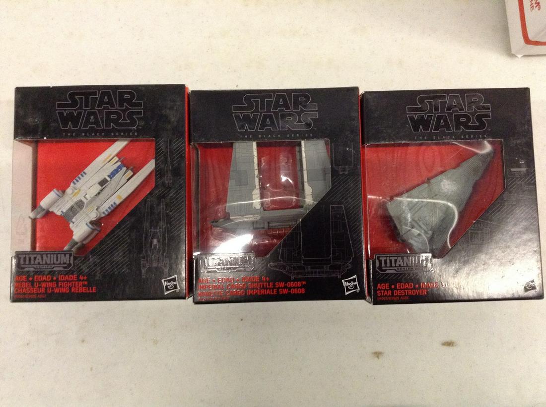 Lot of Three Star Wars The Black Series Titanium Series: Lot of Three Star Wars The Black Series Titanium Series Figures