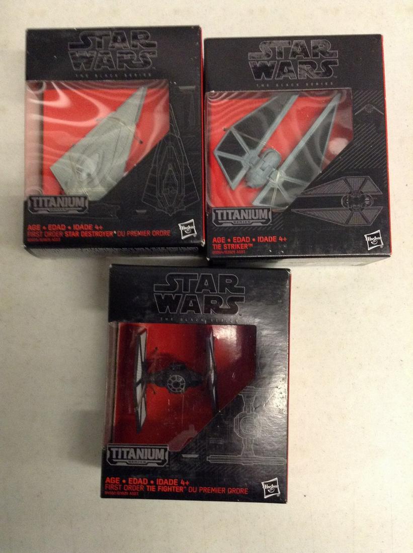 Lot of Three Star Wars The Black Series Titanium Series: Lot of Three Star Wars The Black Series Titanium Series Figures