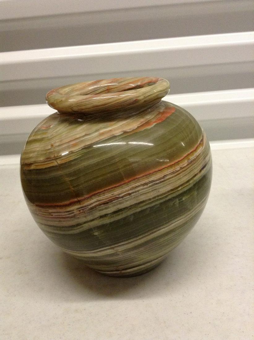 Heavy Alabaster Vase: 6 in.