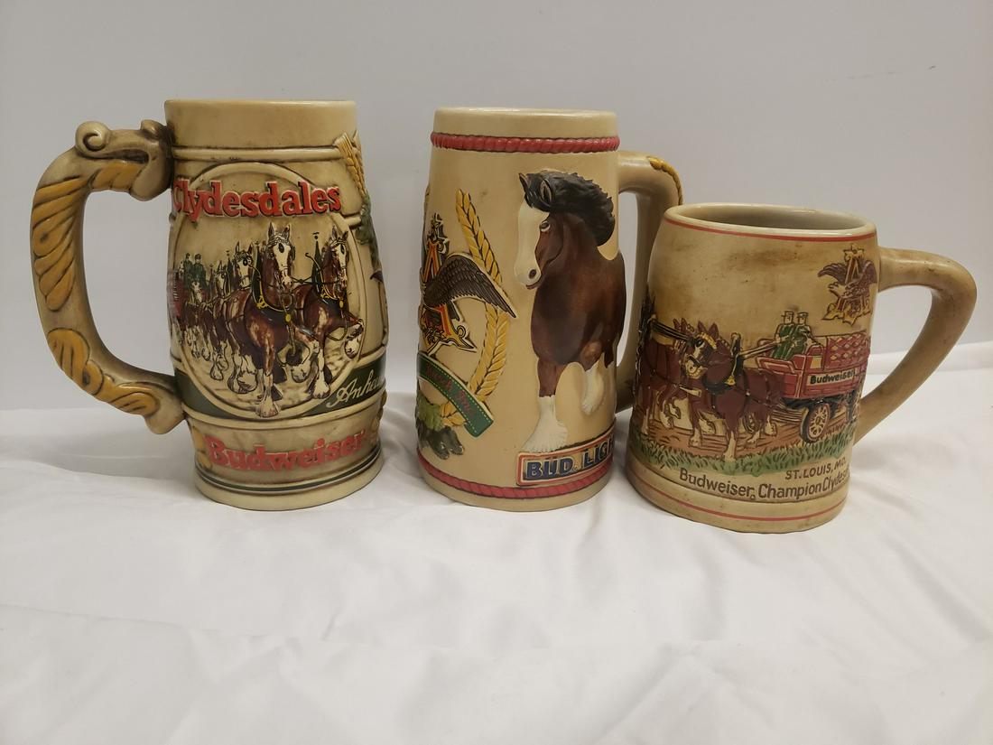 Lot of vintage Budweiser steins - Ceramarte made in (1 of 1)
