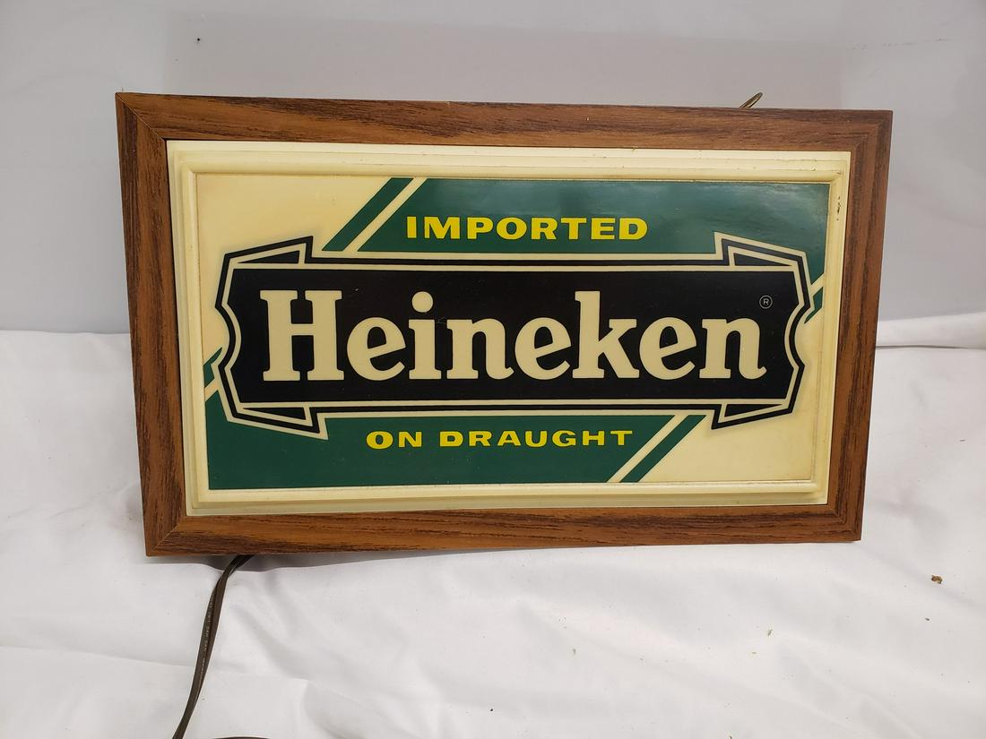 Light up vintage Heineken bar sign - untested (1 of 1)
