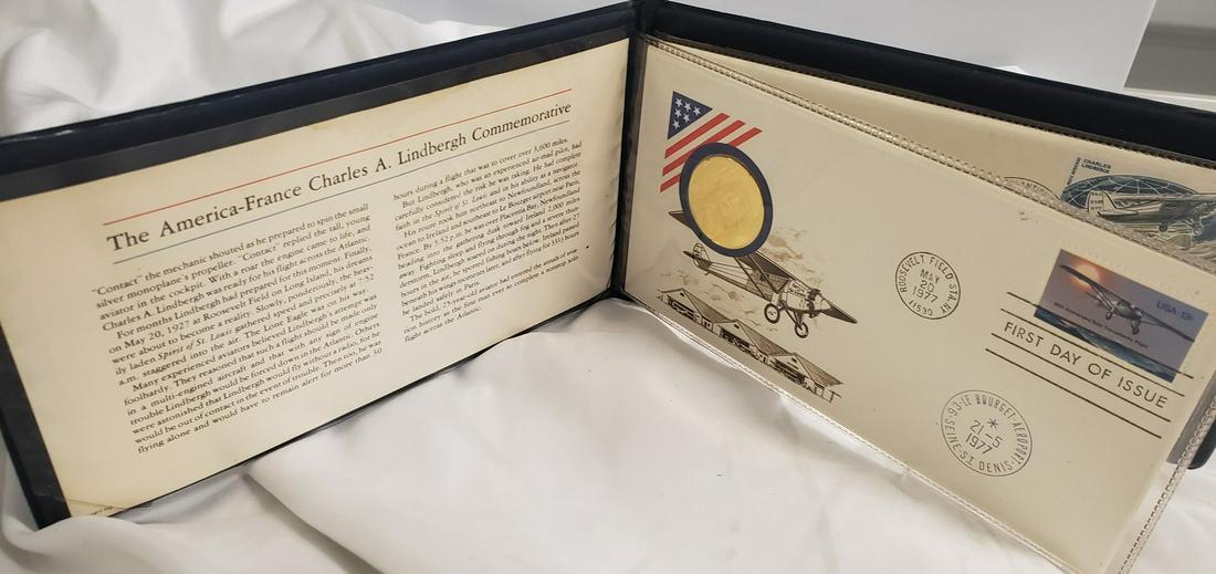 Charles A. Lindbergh Commemorative coins and first day (1 of 1)