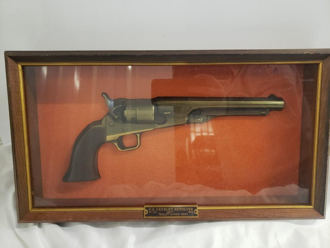 U.S. Cavalry Revolver in shadow box: U.S. Cavalry Revolver in shadow box