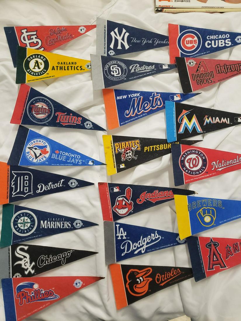 Lot of mini baseball pennants (1 of 1)