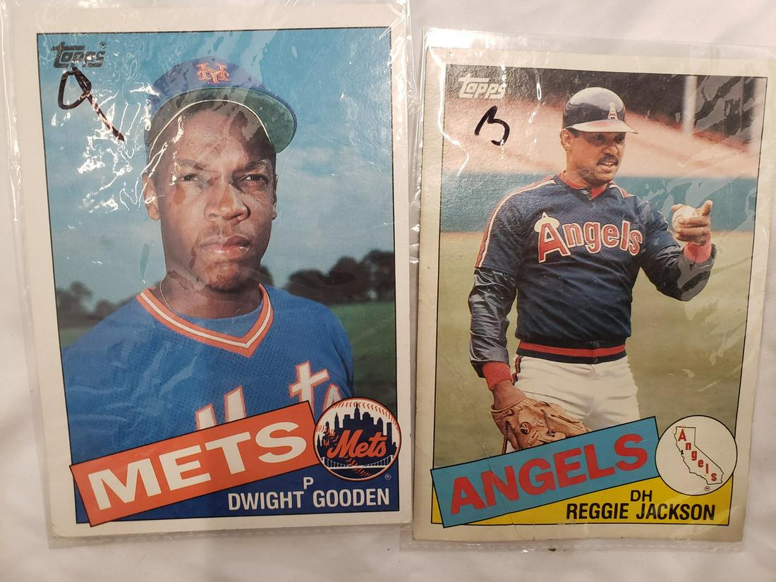Dwight Gooden & Reggie Jackson 1985 Topps cards (1 of 1)