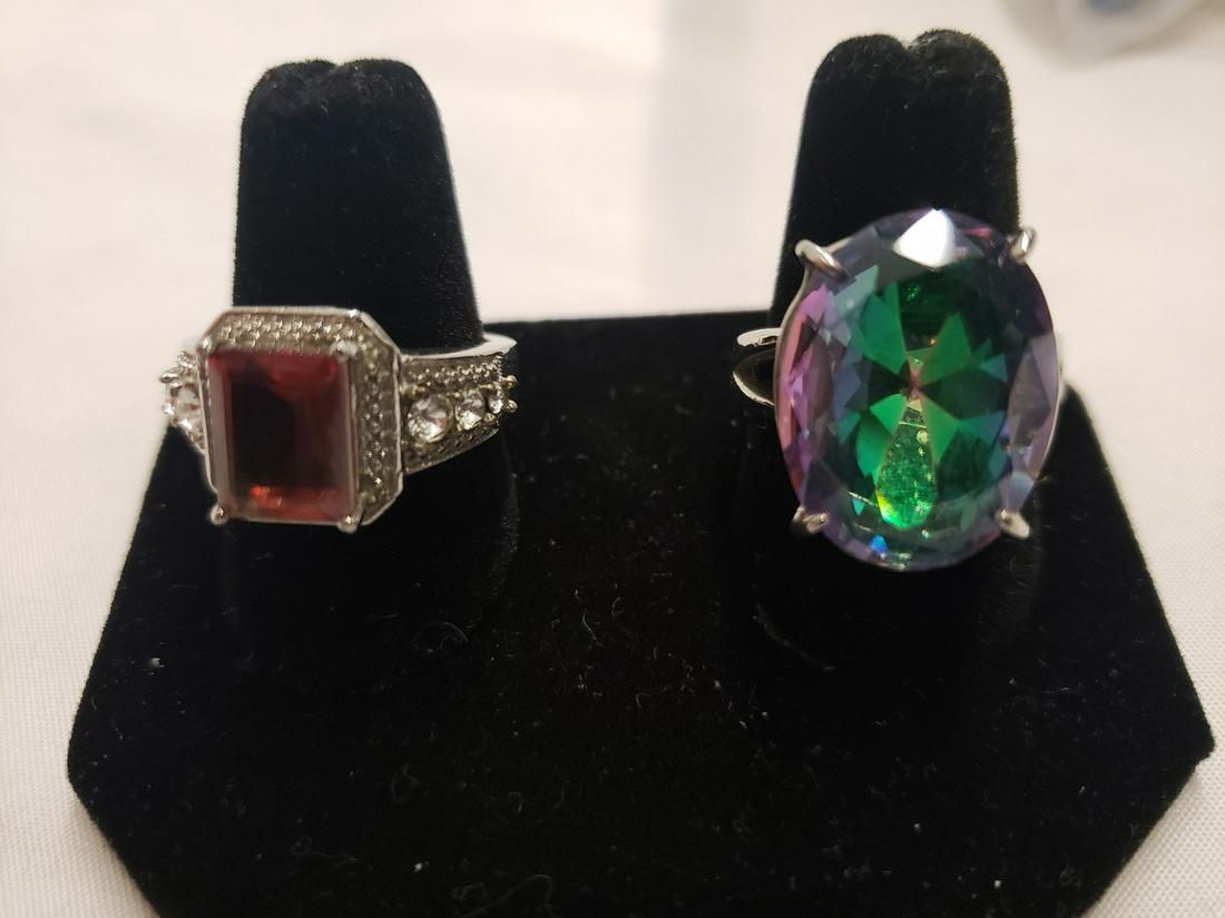 Two gorgeous costume rings with gemstones (1 of 1)