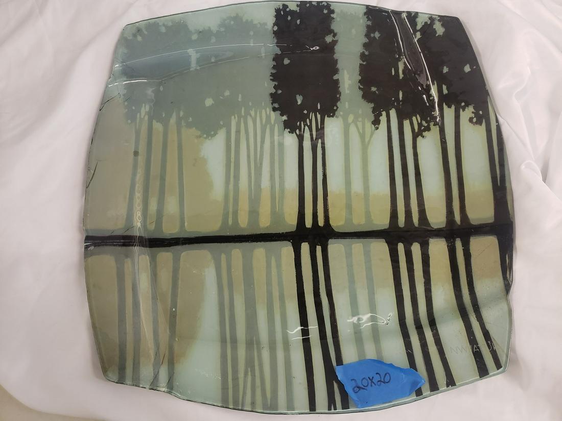 Signed hand painted signed plate 20x20 (1 of 1)