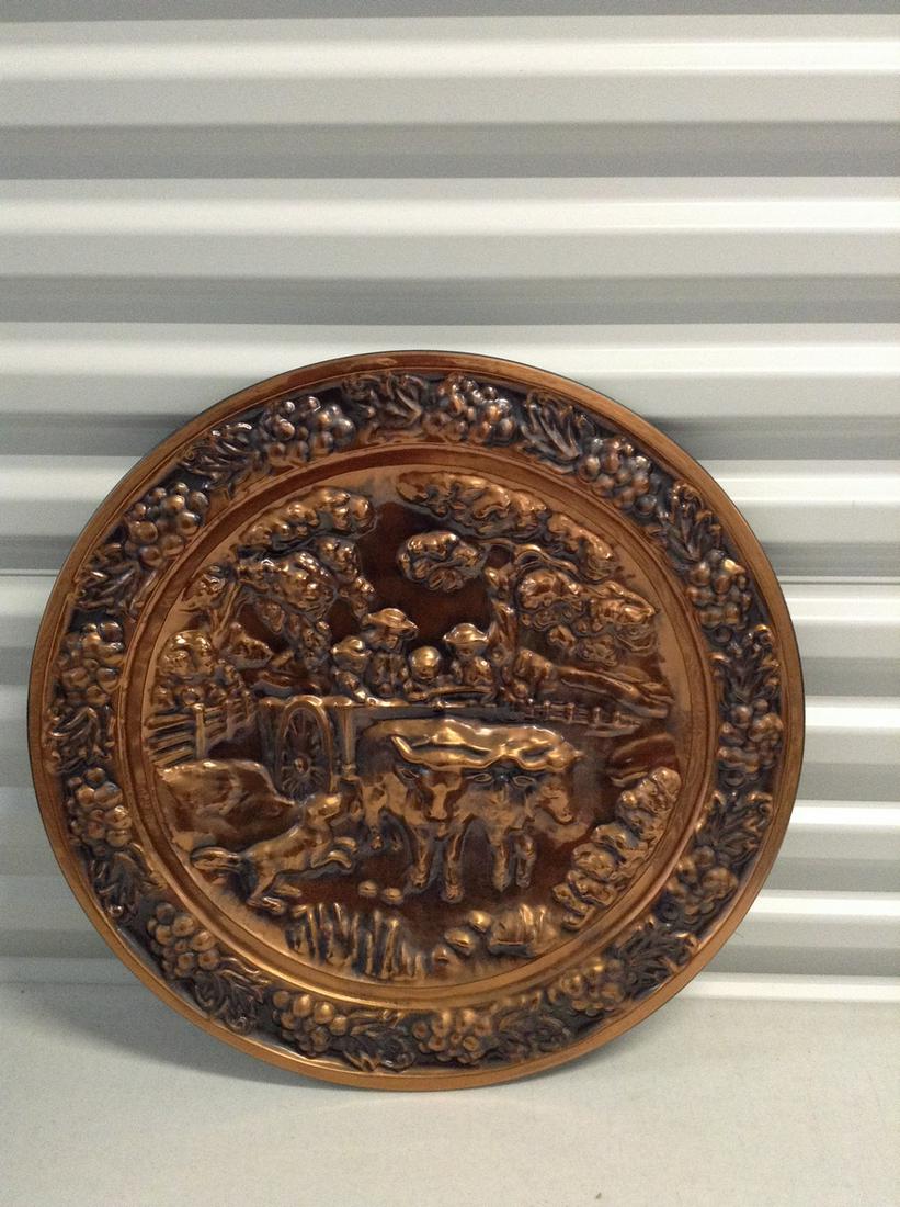 Copper 3D wall hanging 21" wide: Copper 3D wall hanging 21" wide