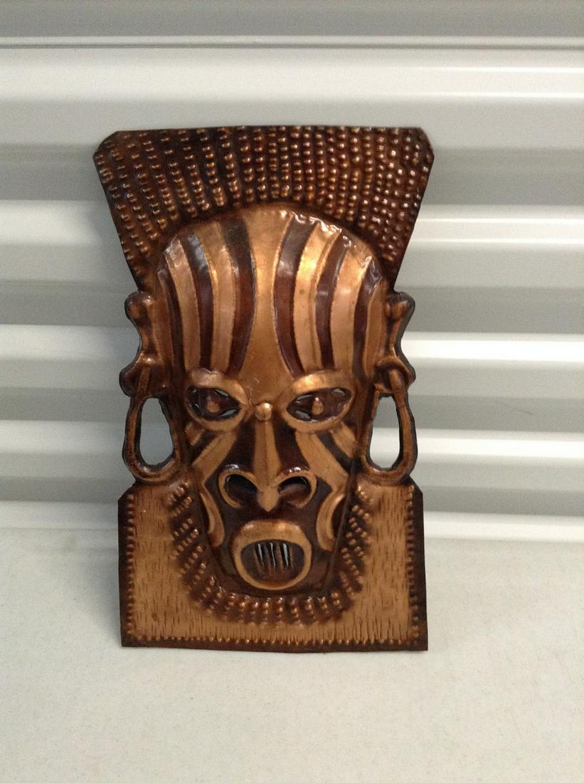 Copper African wall hanging 13" tall (1 of 1)