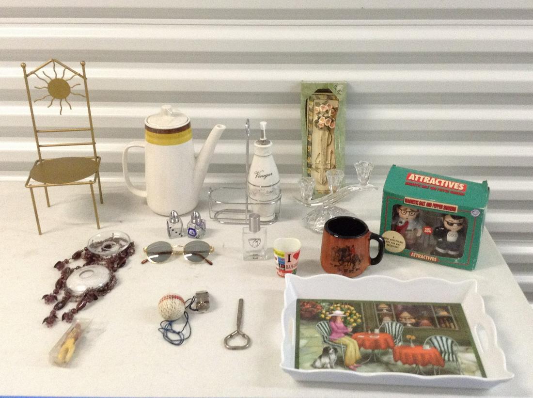 Vintage ceramic coffee pot, candlestick holder and more (1 of 1)