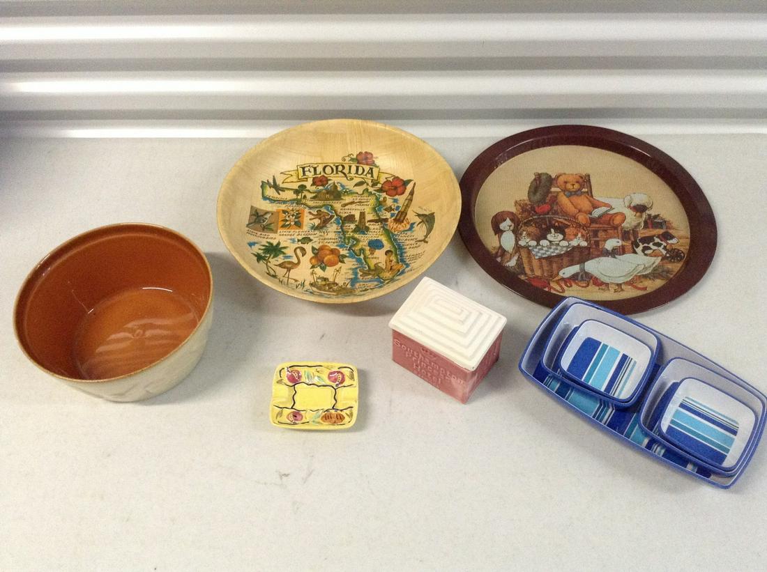 Grestel stoneware bowl, vintage ashtray, bows and more: Grestel stoneware bowl, vintage ashtray, bows and more