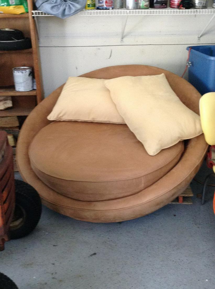 MCM suede oversized chair (1 of 1)