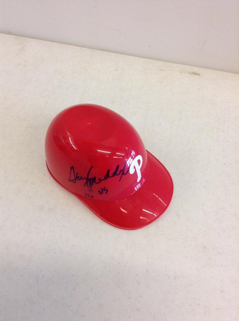 Greg Maddux signed mini helmet: Greg Maddux signed mini helmet