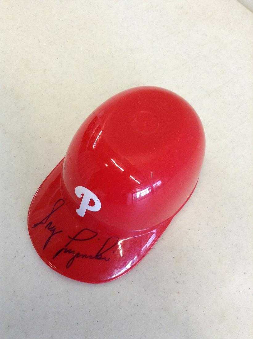 Greg Luzinski signed mini helmet: Greg Luzinski signed mini helmet