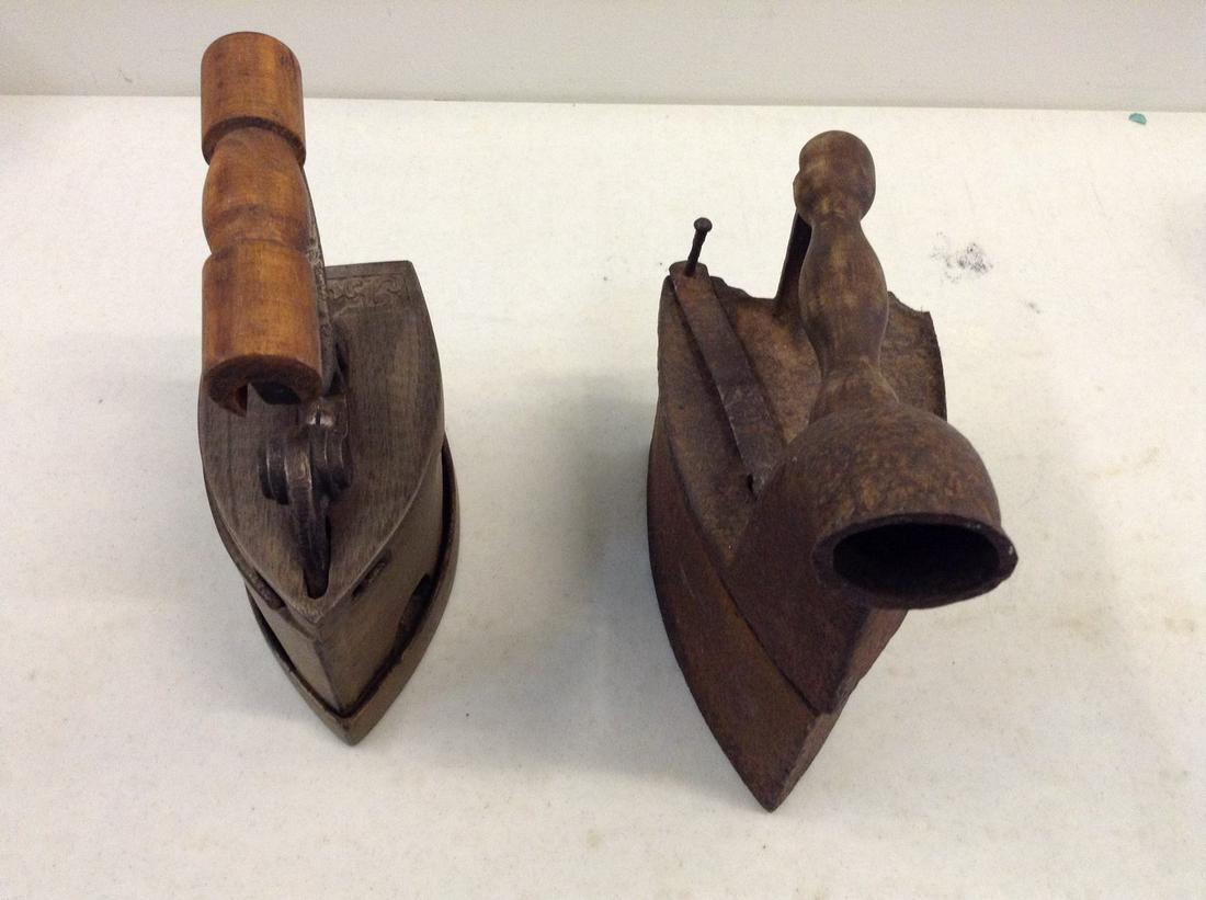 Lot of Two Cole Fire Cast-Iron Irons: Lot of Two Cole Fire Cast-Iron Irons