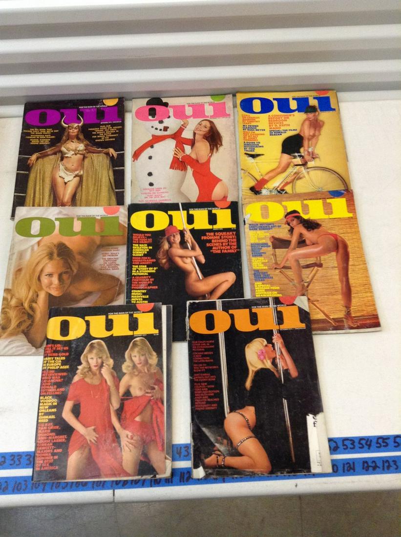 Lot of 1970s Oui Magazines with centerfolds: Lot of 1970s Oui Magazines with centerfolds