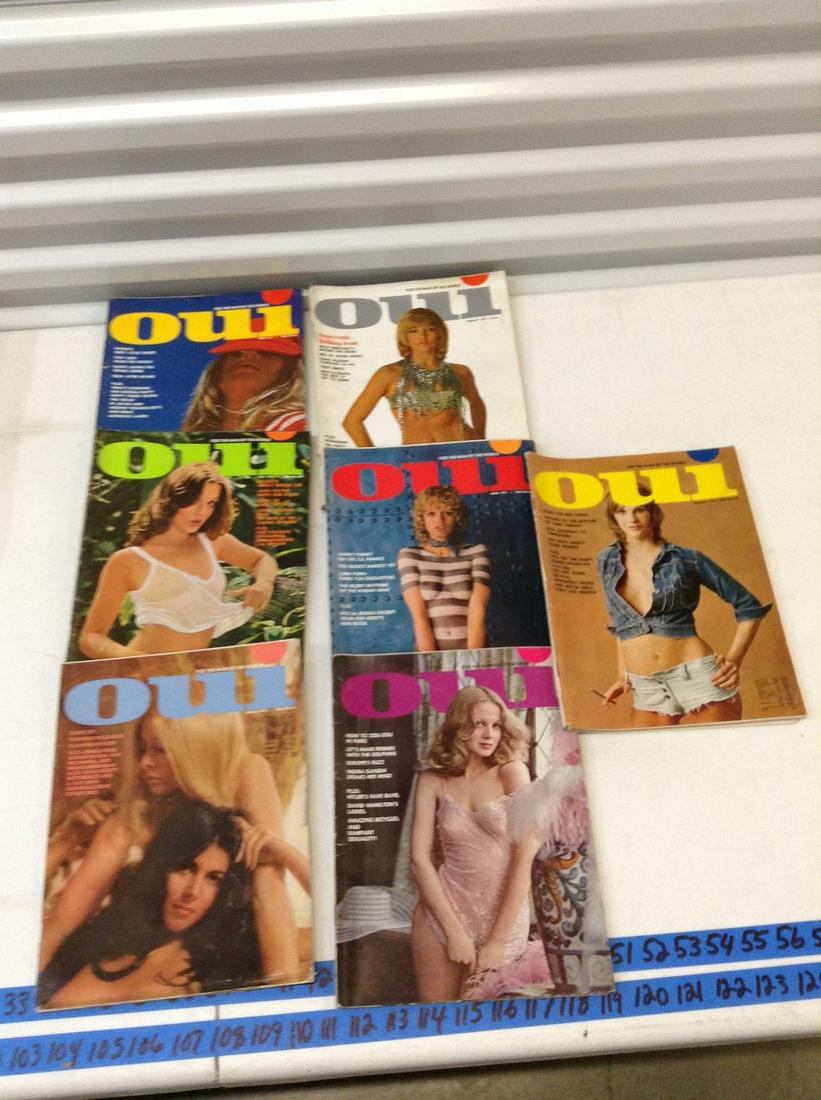 Lot of 1970s Oui Magazines with centerfolds: Lot of 1970s Oui Magazines with centerfolds