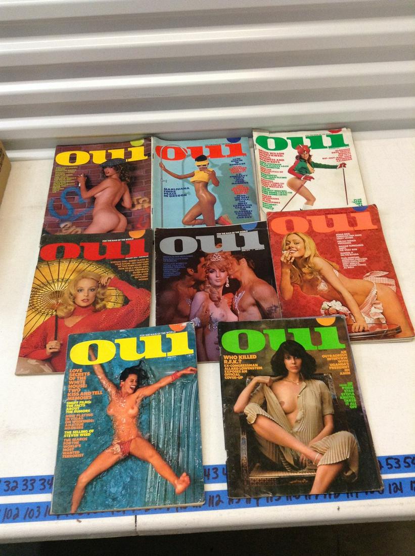 Lot of 1970s Oui Magazines with centerfolds: Lot of 1970s Oui Magazines with centerfolds