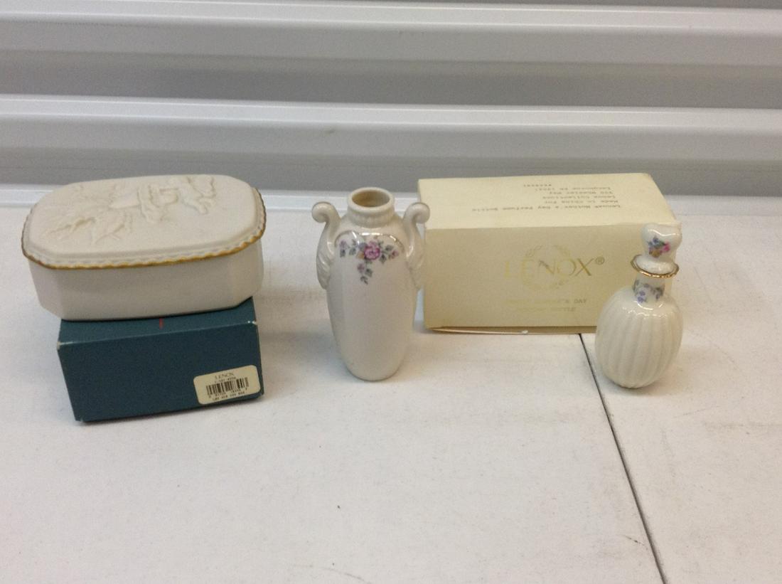 Lenox Green label cherub trinket box, mothers day: Lenox Green label cherub trinket box, mothers day perfume bottle and more