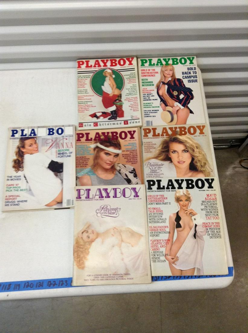 Lot of 1980s Playboys with centerfolds: Lot of 1980s Playboys with centerfolds
